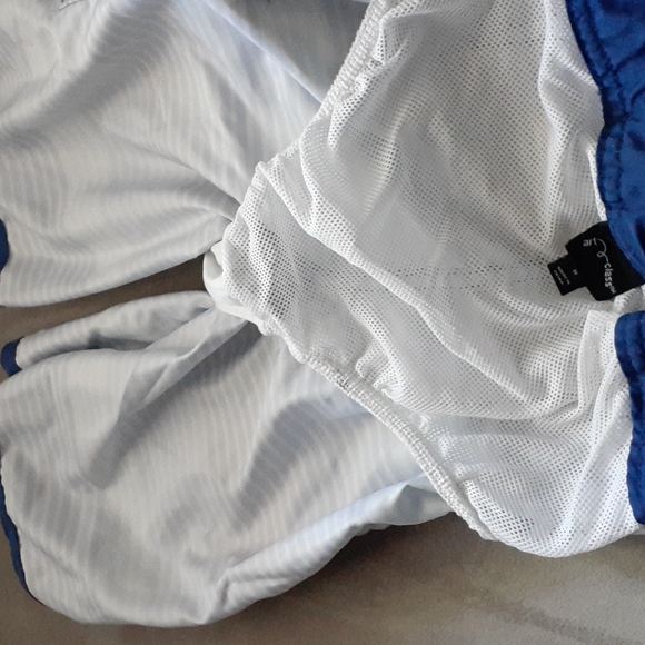 Art Class Shades of Blues Striped Swim Trunks - Picture 4 of 4